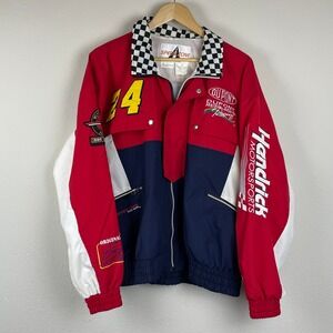 Jeff Gordon 1995 Winston Cup Jacket L Racer Zone Vtg NASCAR Windbreaker Sam Bass